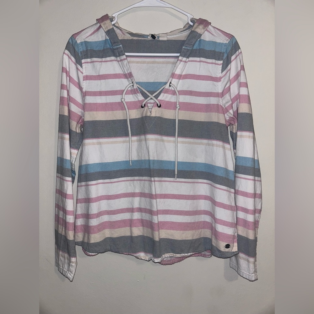 Roxy Multicolor Striped Cotton Hoodie